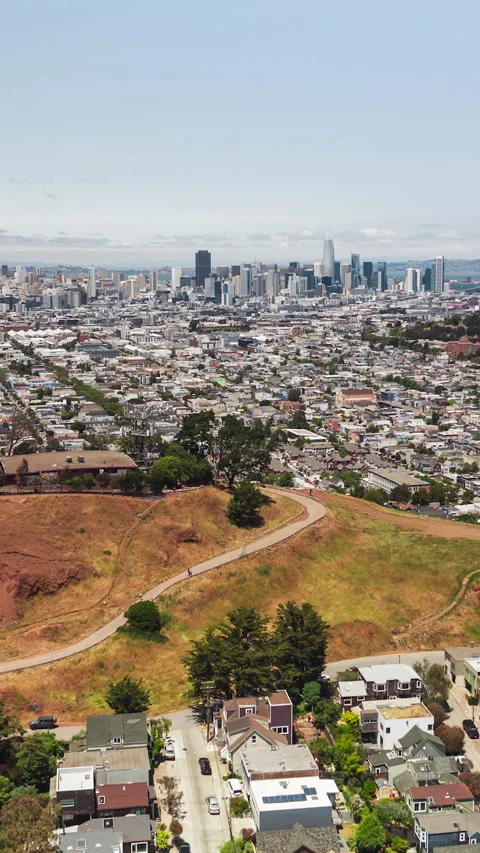 Vertical Video of San Francisco, Vertical Aerial View Shot, day Stock Footage 266604276