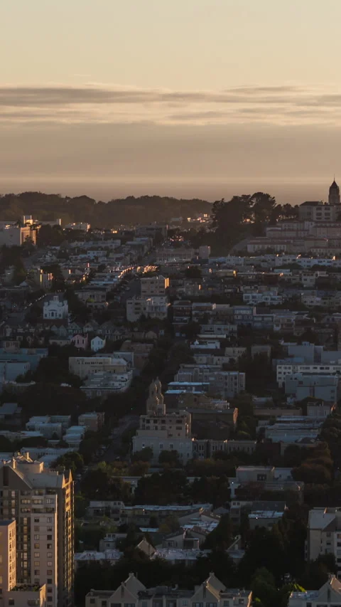 Vertical Video of San Francisco, Vertical Aerial View Shot, day Stock Footage 266604666