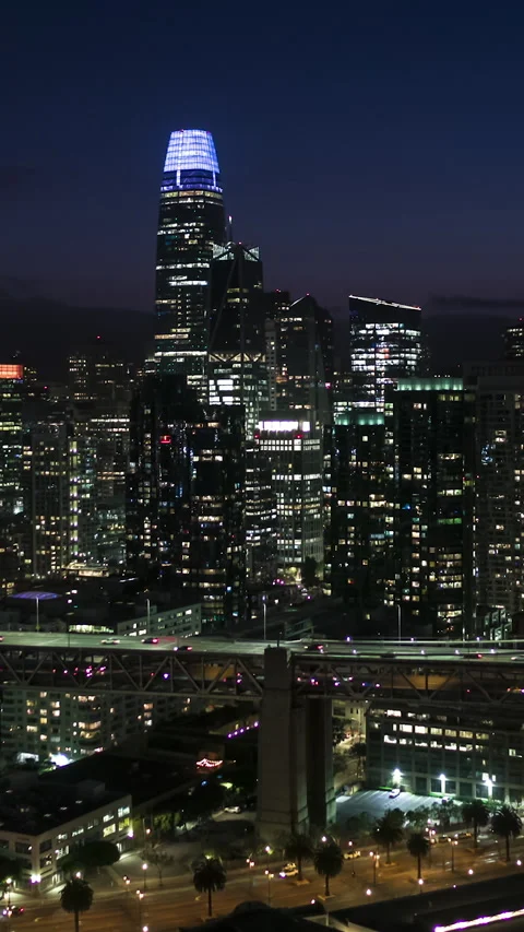 Vertical Video of San Francisco, Vertical Aerial View Shot Stock Footage 279015076