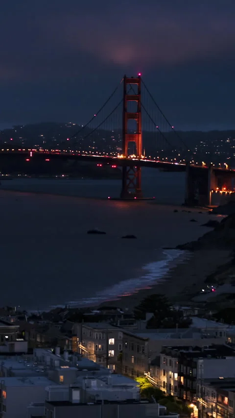 Vertical Video of San Francisco, Vertical Aerial View Shot Video stock 279015477