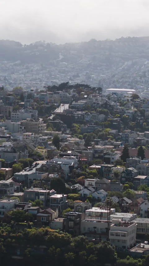 Vertical Video of San Francisco, Vertical Aerial View Shot, California Stock Footage 292745647