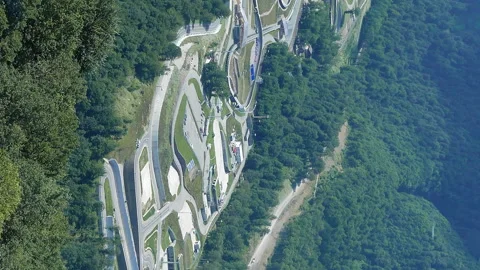 Vertical video. Sanki Complex. Sochi, Russia 스톡 동영상 85885127