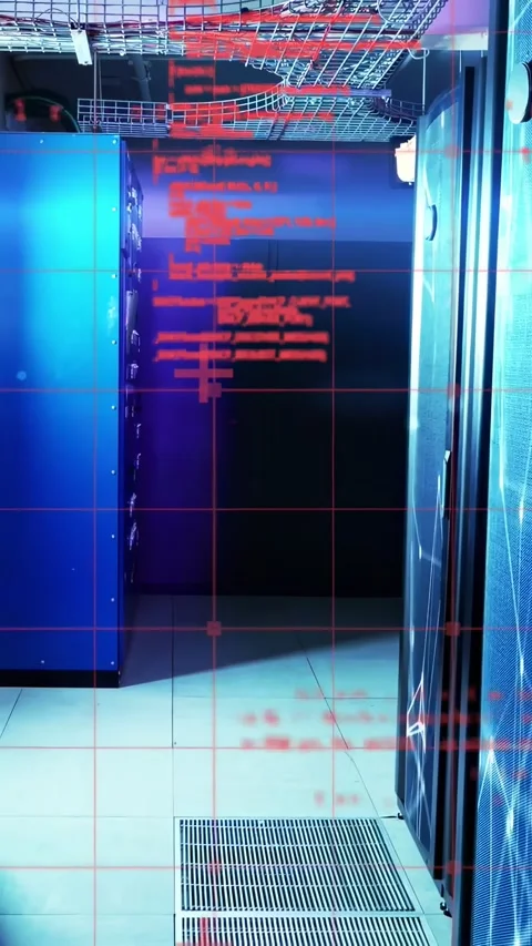 Vertical video: Scan starting, red overlay scrolling, fading, revealing blue Stock Footage 334547170