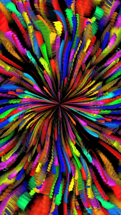 Vertical video of seamless funny animation of a colorful rainbow confetti 動画素材 302085105