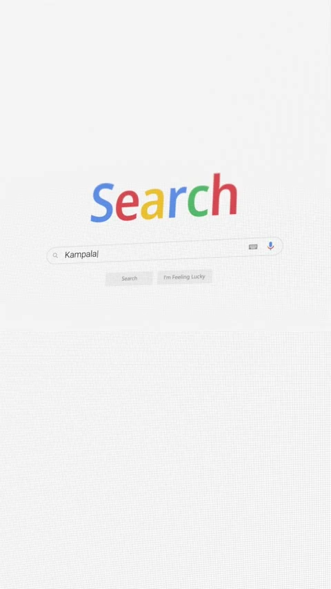 Vertical video of searching for Kampala on Internet browser Stock Footage 301296693