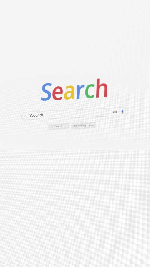 Vertical video of searching for Yaounde on Internet browser Vídeo Stock 301295281