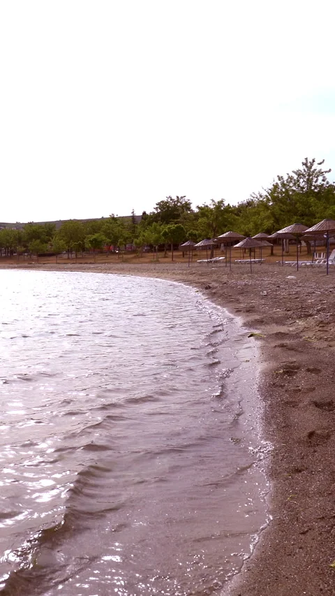 Vertical video, Seaside and waves Stock Footage 296102856