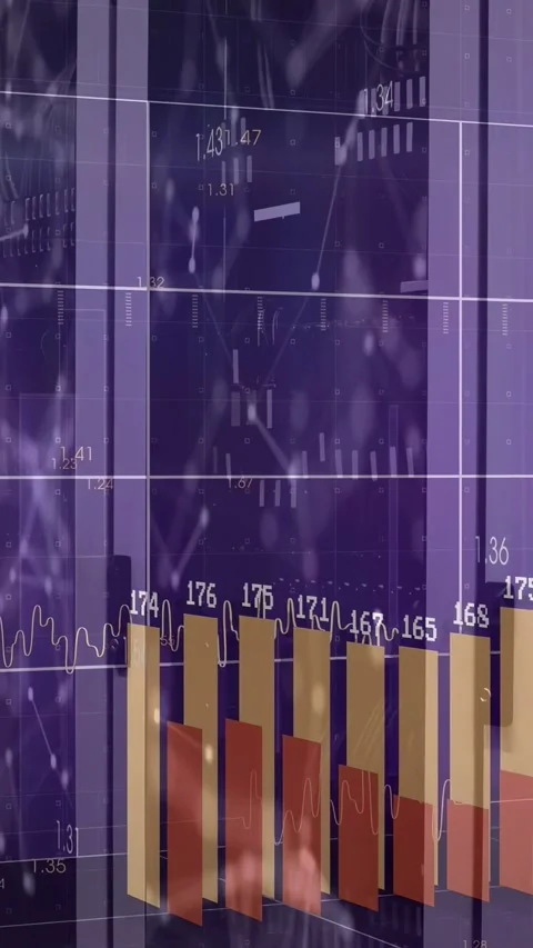 Vertical video: Server rack in data center incoming data driving 3D bars, 库存影片 332775329