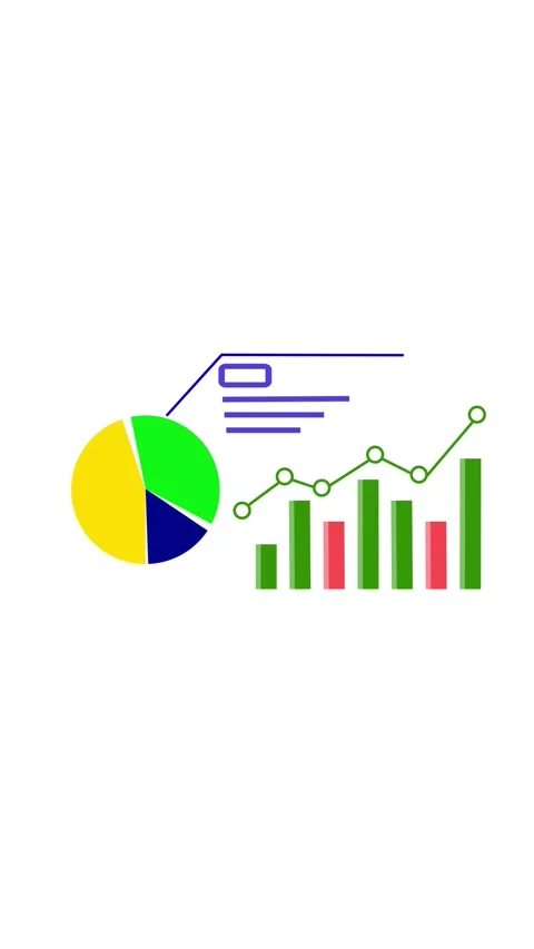 Vertical video showcasing financial graphs and insights for data-driven dec.. Stock Footage 316946220