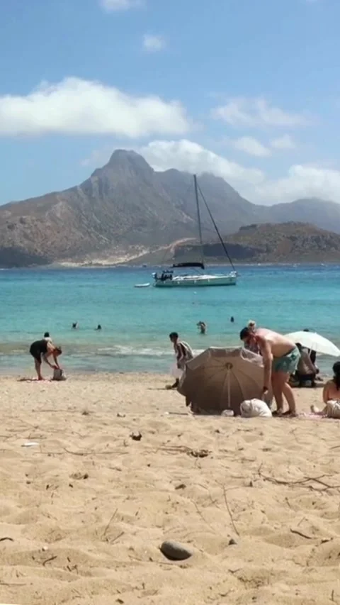Vertical video showcasing the island of Crete, Greece. Stock Footage 330158627