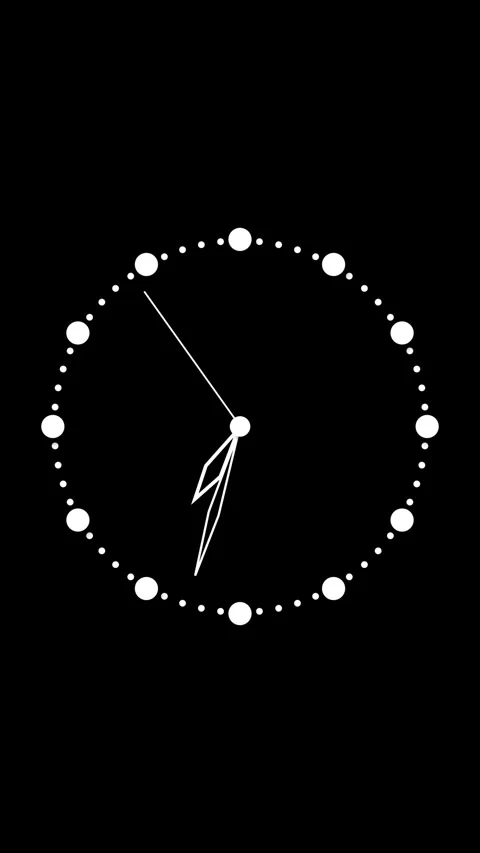 Vertical video showing abstract white circles forming a circular clock desi.. Stock Footage 315158586
