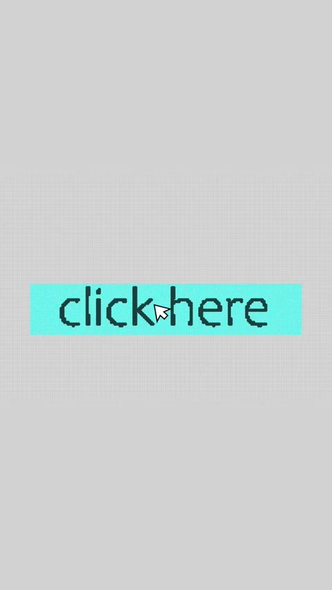Vertical video showing animated mouse cursor clicking click here button. An.. Stock Footage 315491802