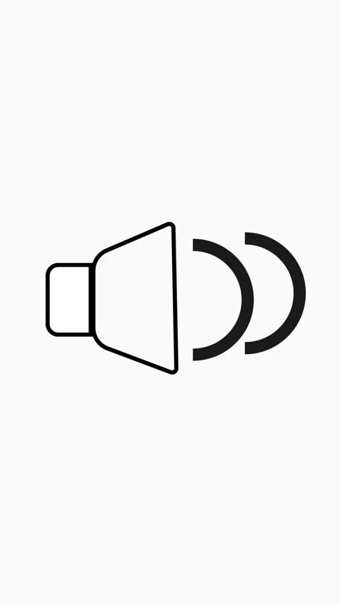 Vertical video showing clean audio symbol for sound level and volume increa.. Stock Footage 321627510