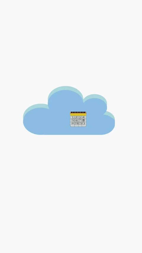 Vertical video showing cloud computing calendar for data storage and schedu.. 스톡 동영상 321627568