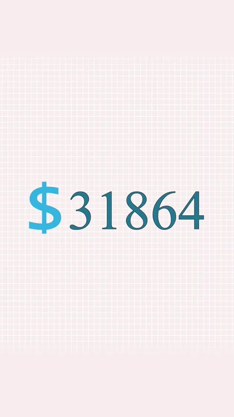 Vertical video showing the dollar figure thirty two thousand six hundred tw.. Stock Footage 321725116