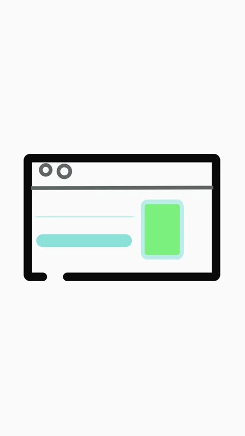 Vertical video showing simple and clean website interface design animation... Stock Footage 321627555