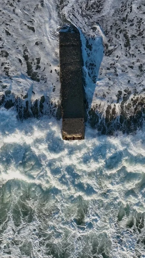Vertical Video: Slow Motion Sea Aesthetics - Enrich Your Projects and Artistic Stock Footage 243843053