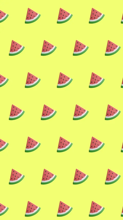 Vertical video: Slow scroll moving repeating watermelon pattern upward, showing Stock Footage 348571455
