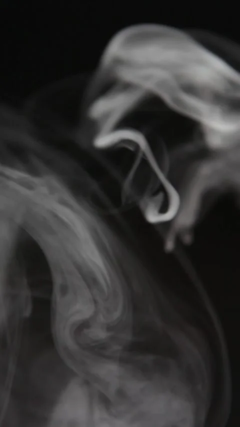 Vertical video of smoke dark background Stock Footage 253385035