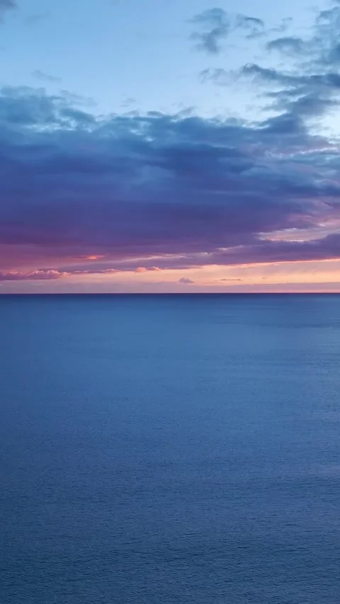 Vertical Video of Soft Ocean Pattern at Golden Hour Stock Footage 342343163