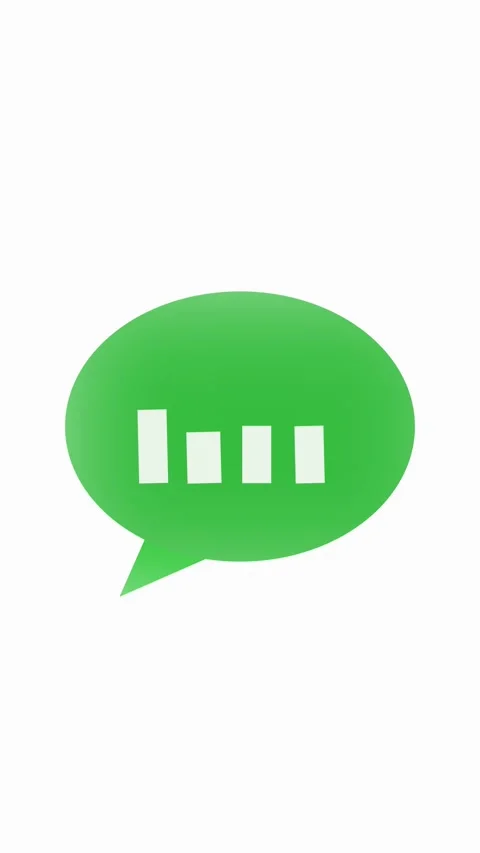 Vertical video of speech bubble containing animated business bar chart icon.. Stock Footage 314589752