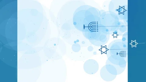 Vertical video. Star of David and menorah religious symbols. Stock Footage 236588161