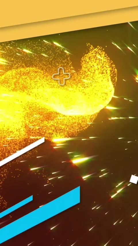 Vertical video: On start golden cloud forming loop for transition while streaks Stock Footage 335355304