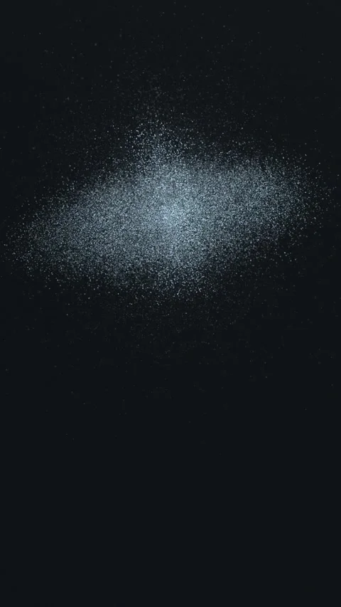 Vertical video: Starting twin vertical speck lines merging into cloud with lit Stock Footage 348001702