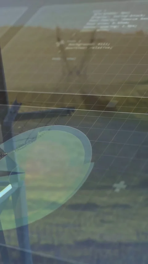 Vertical video: On startup HUD appearing on pane sliding upward and rotating Stock Footage 332687545