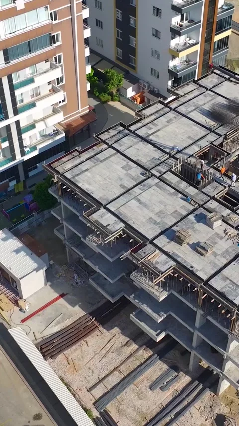 Vertical Video: Stonework, Metal Fabrication, and Facade Installation in Stock Footage 297748503