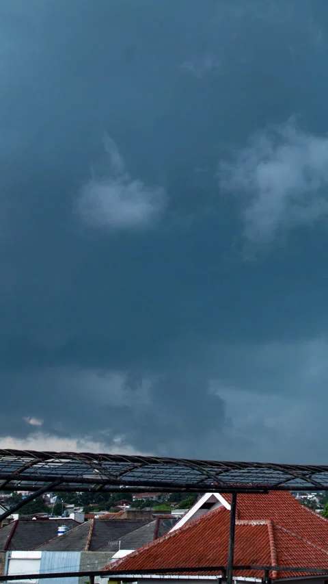 Vertical Video - Storm Clouds Timelapse Stock Footage 280220791
