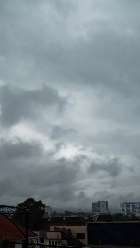 Vertical video - Storm Clouds Timelapse Stock Footage 321815719