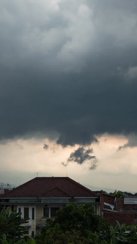 Vertical video - Storm Clouds Timelapse Stock Footage 321816345