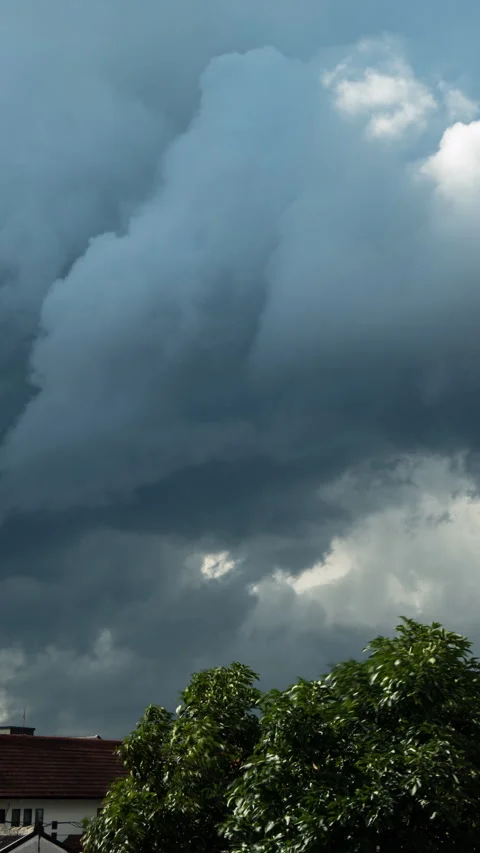 Vertical video - Storm Clouds Timelapse Stock Footage 330533776