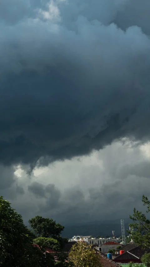 Vertical video - Storm Clouds Timelapse Stock Footage 330533780
