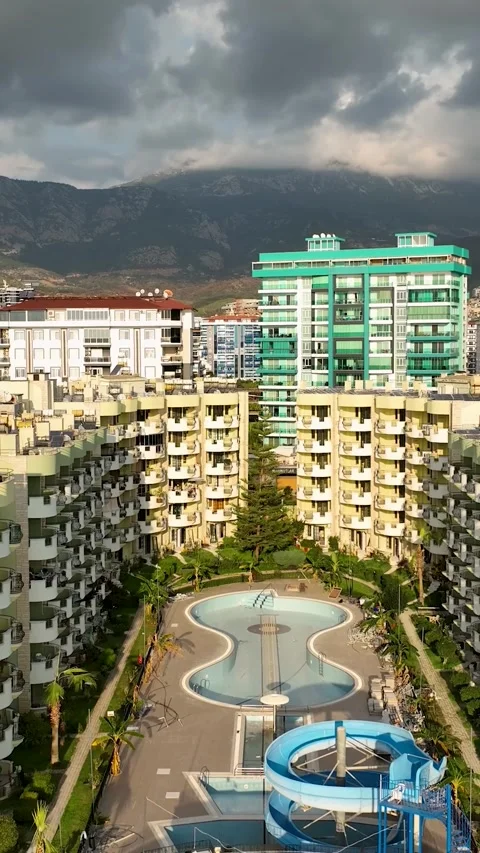 Vertical Video: Stunning Pool with Clear Water and Jacuzzi Jets for Relaxation Stock Footage 297712646