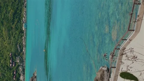 Vertical video of summer vacation in paradise. Video stock 245943501