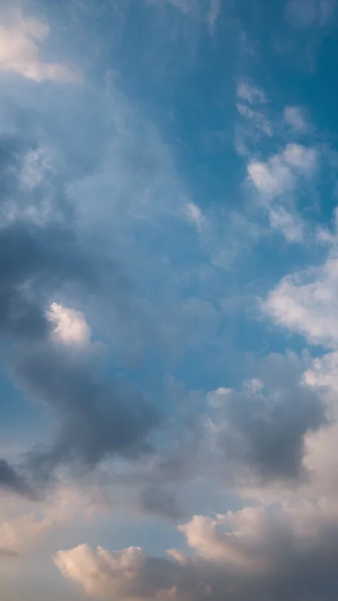 Vertical video - Sunset Clouds Timelapse Stock Footage 313663366