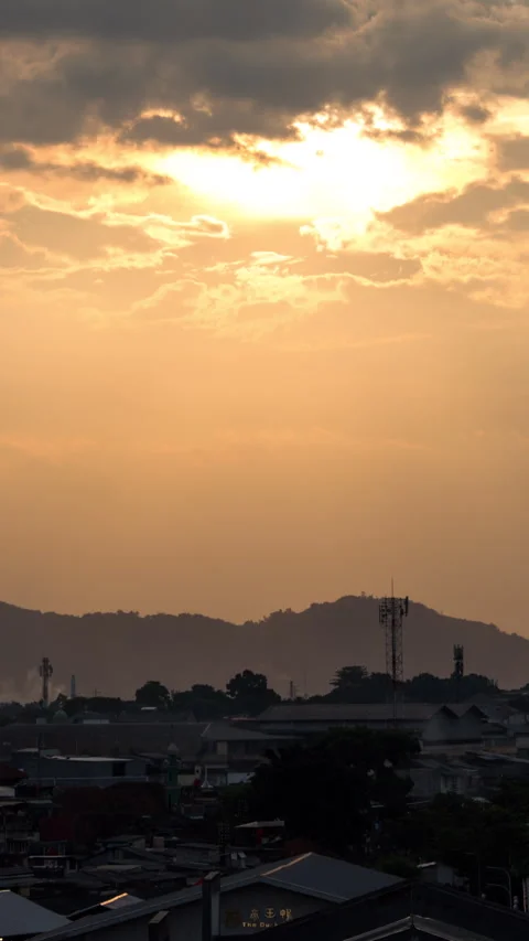 Vertical video - Sunset Clouds Timelapse Stock Footage 318946221