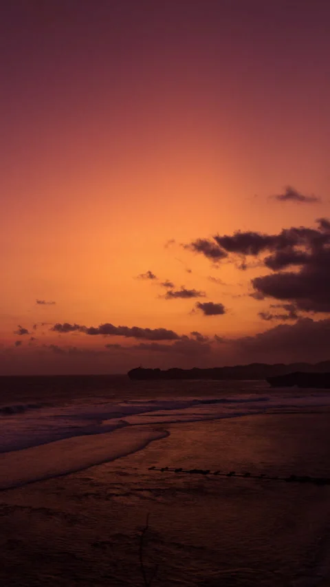 Vertical video - Sunset Timelapse On The Coast Stock Footage 280153385
