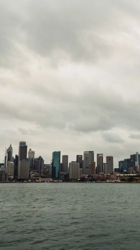 Vertical video - Sydney Cloudy Timelapse Stock Footage 280043438