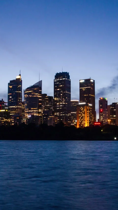 Vertical video - Sydney Sunset Timelapse Stock Footage 280044397