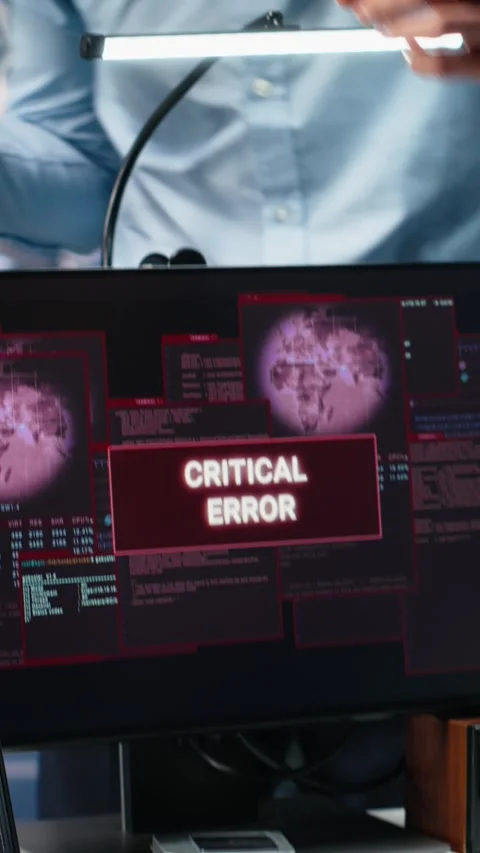 Vertical video System administrators in data center struggle with computer bugs Stock Footage 313456179