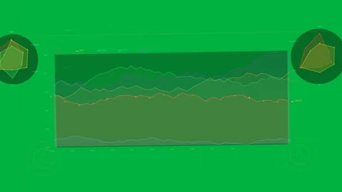Vertical video: System loading HUD panel, animating stacked area chart, radar Stock Footage 334118495