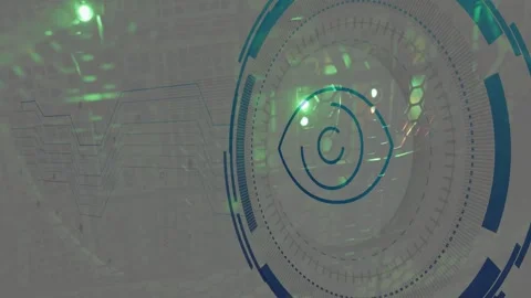 Vertical video: System scan initiating HUD overlay expanding over IT rack, Stock Footage 332685867