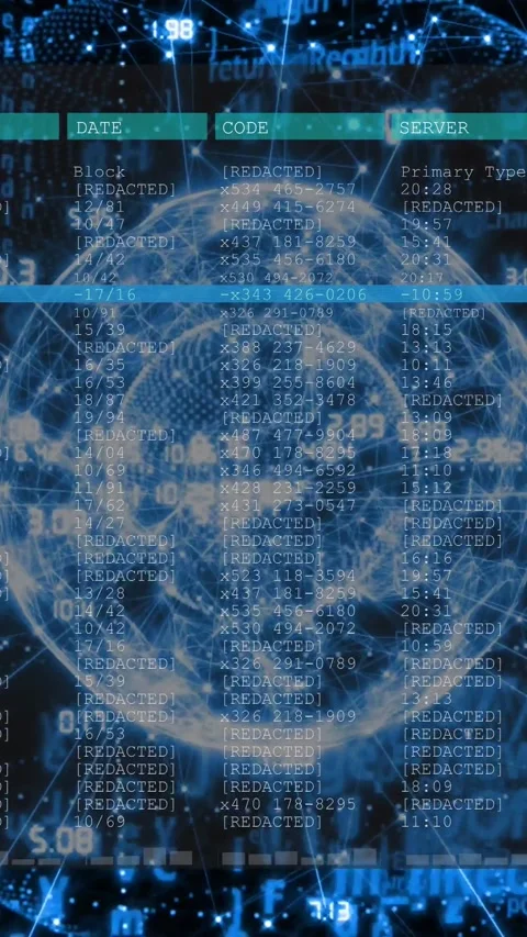 Vertical video: teal panel appearing, globe rotating, pulsing, cyan bar scanning Stock Footage 331128846