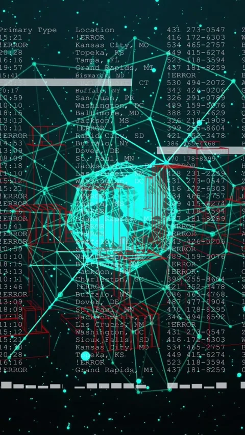 Vertical video: Teal particles sparking sphere starting, rotating, growing Stock Footage 329552701