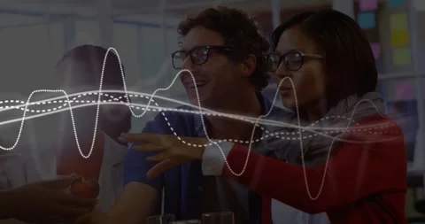 Vertical video: Team pointing, hands passing tiny item on desk for biz plan, 動画素材 331227451