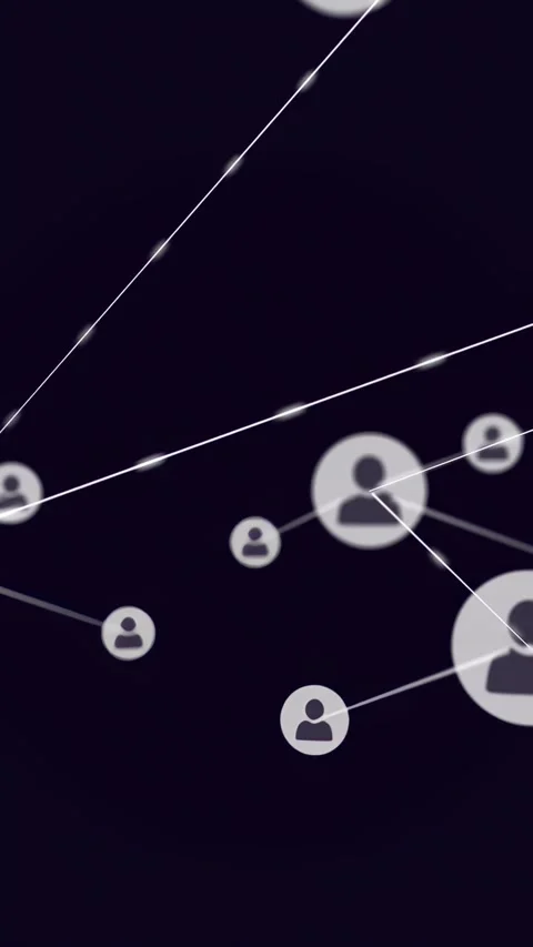 Vertical video: Tech nodes appearing on control, forming glowing network lines Stock Footage 331166879