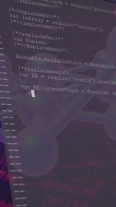 Vertical video: Terminal sliding in from right revealing code lines over Stock Footage 334601279